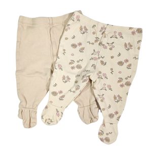 2x hlače s stopalkami št. 62