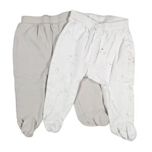 2x hlače s stopalkami št. 74